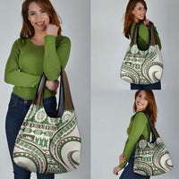 Hawaiian Hibiscus Tribal Vintage Motif Grocery Bag Ver 7