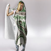 Hawaiian Hibiscus Tribal Vintage Motif Hooded Blanket Ver 7