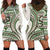 Hawaiian Hibiscus Tribal Vintage Motif Hoodie Dress Ver 7
