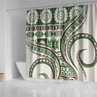 Hawaiian Hibiscus Tribal Vintage Motif Shower Curtain Ver 7 LT9 - Polynesian Pride