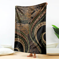 Hawaiian Hibiscus Tribal Vintage Motif Blanket Ver 8