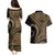 Hawaiian Hibiscus Tribal Vintage Motif Couples Matching Puletasi and Hawaiian Shirt Ver 8