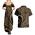 Hawaiian Hibiscus Tribal Vintage Motif Couples Matching Summer Maxi Dress and Hawaiian Shirt Ver 8
