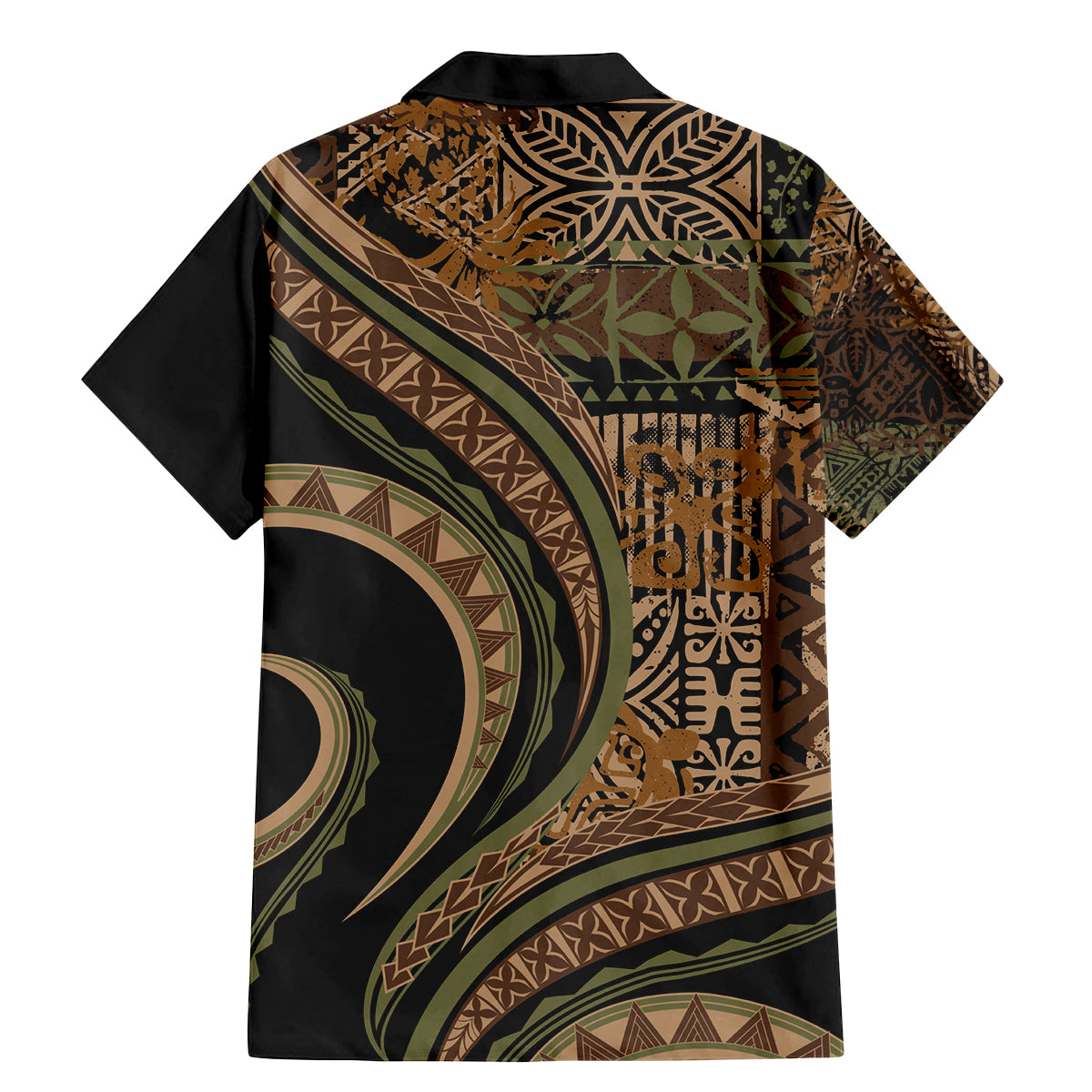 Hawaiian Hibiscus Tribal Vintage Motif Family Matching Mermaid Dress and Hawaiian Shirt Ver 8 LT9 - Polynesian Pride