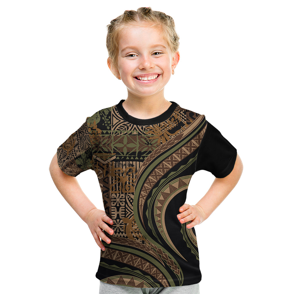 Hawaiian Hibiscus Tribal Vintage Motif Kid T Shirt Ver 8