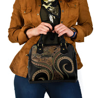 Hawaiian Hibiscus Tribal Vintage Motif Shoulder Handbag Ver 8