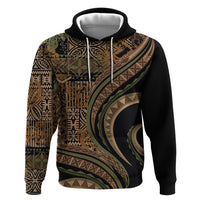 Hawaiian Hibiscus Tribal Vintage Motif Zip Hoodie Ver 8