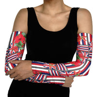 Hawaii Hibiscus Lei Arm Sleeves Hawaiian Flag Motif