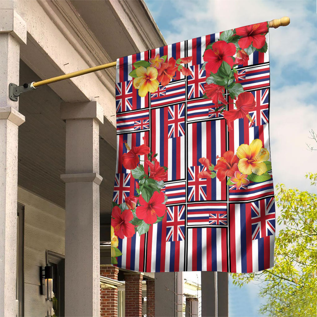 Hawaii Hibiscus Lei Garden Flag Hawaiian Flag Motif LT9 House Flag Red - Polynesian Pride