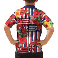Hawaii Hibiscus Lei Kid Hawaiian Shirt Hawaiian Flag Motif