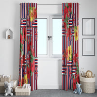 Hawaii Hibiscus Lei Window Curtain Hawaiian Flag Motif
