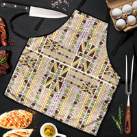 Hawaii Lokelani Pikake Lei Apron Hawaiian Flag Motif