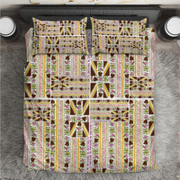 Hawaii Lokelani Pikake Lei Bedding Set Hawaiian Flag Motif