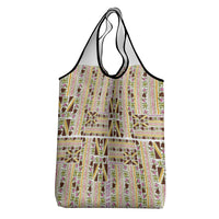 Hawaii Lokelani Pikake Lei Grocery Bag Hawaiian Flag Motif
