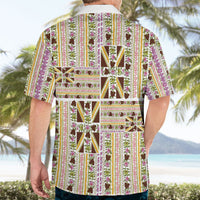 Hawaii Lokelani Pikake Lei Hawaiian Shirt Hawaiian Flag Motif