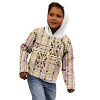 Hawaii Lokelani Pikake Lei Kid Hoodie Hawaiian Flag Motif