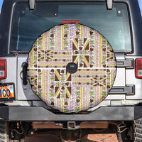 Hawaii Lokelani Pikake Lei Spare Tire Cover Hawaiian Flag Motif