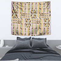 Hawaii Lokelani Pikake Lei Tapestry Hawaiian Flag Motif