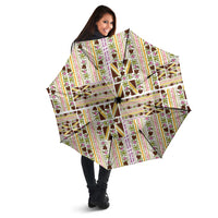 Hawaii Lokelani Pikake Lei Umbrella Hawaiian Flag Motif