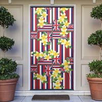 Hawaii Plumeria Lei Door Cover Hawaiian Flag Motif