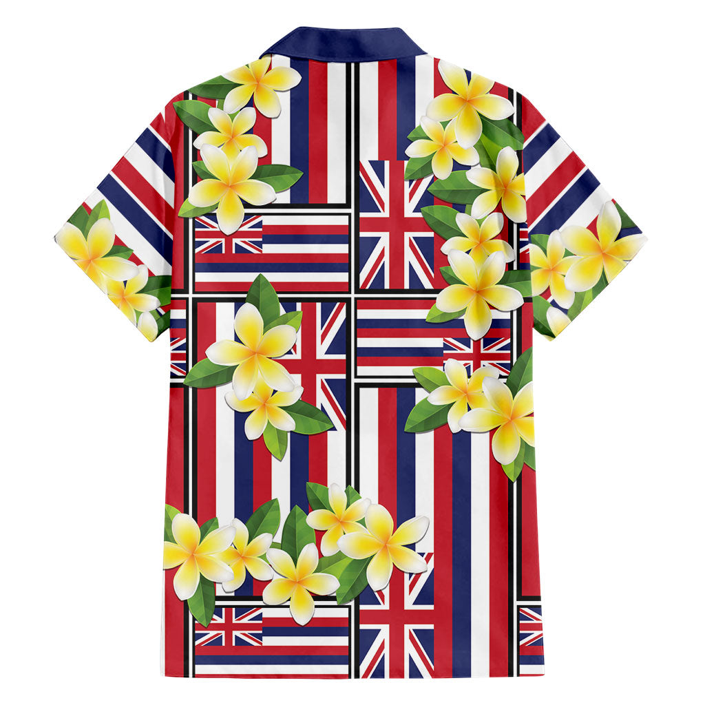 Hawaii Plumeria Lei Family Matching Long Sleeve Bodycon Dress and Hawaiian Shirt Hawaiian Flag Motif LT9 - Polynesian Pride