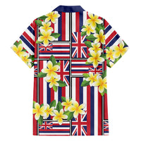 Hawaii Plumeria Lei Family Matching Summer Maxi Dress and Hawaiian Shirt Hawaiian Flag Motif LT9 - Polynesian Pride