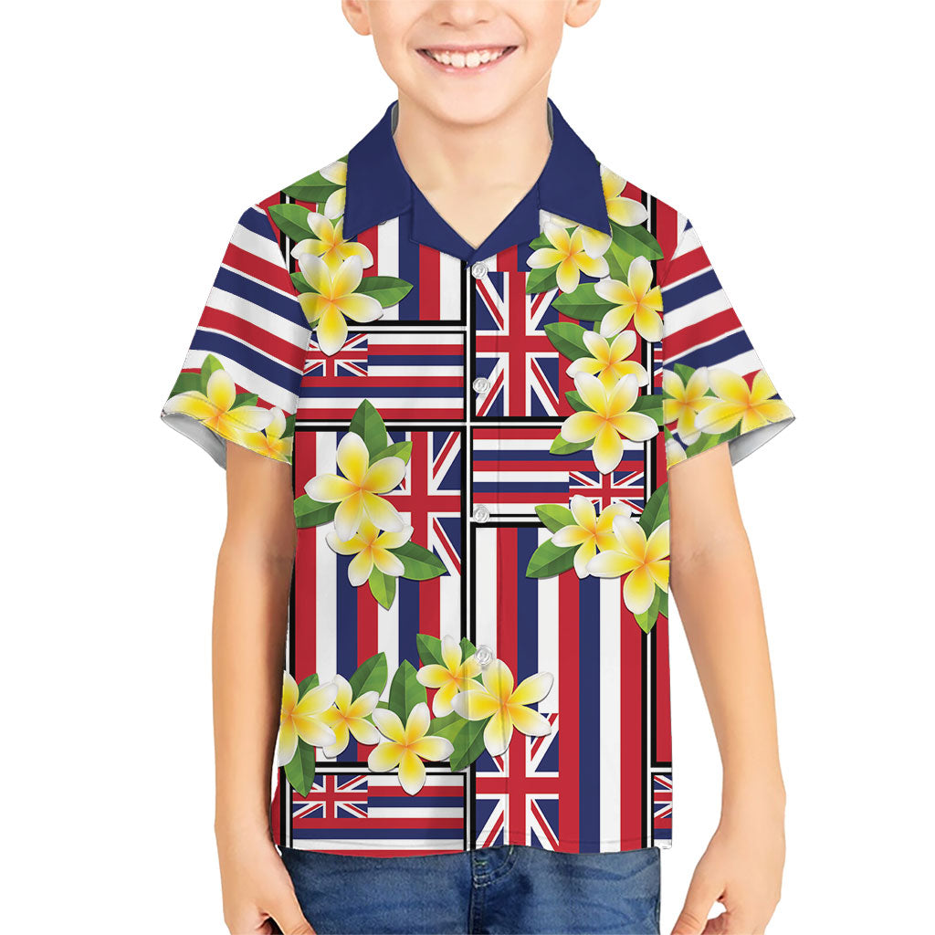 Hawaii Plumeria Lei Hawaiian Shirt Hawaiian Flag Motif