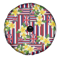 Hawaii Plumeria Lei Spare Tire Cover Hawaiian Flag Motif