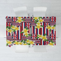 Hawaii Plumeria Lei Tablecloth Hawaiian Flag Motif
