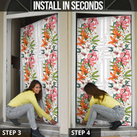 Hawaii Tropical Twist Lei Door Cover Hawaiian Flag Motif