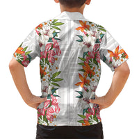 Hawaii Tropical Twist Lei Family Matching Puletasi and Hawaiian Shirt Hawaiian Flag Motif LT9 - Polynesian Pride
