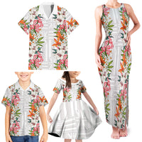 Hawaii Tropical Twist Lei Family Matching Tank Maxi Dress and Hawaiian Shirt Hawaiian Flag Motif LT9 - Polynesian Pride