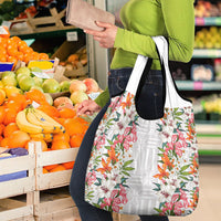 Hawaii Tropical Twist Lei Grocery Bag Hawaiian Flag Motif