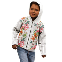Hawaii Tropical Twist Lei Kid Hoodie Hawaiian Flag Motif
