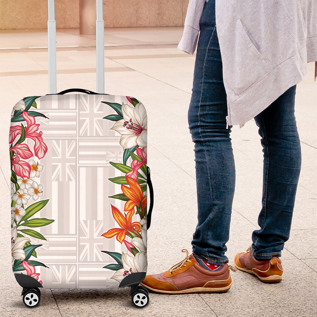 Hawaii Tropical Twist Lei Luggage Cover Hawaiian Flag Motif