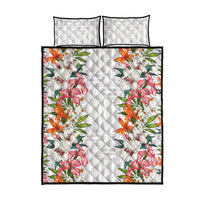 Hawaii Tropical Twist Lei Quilt Bed Set Hawaiian Flag Motif