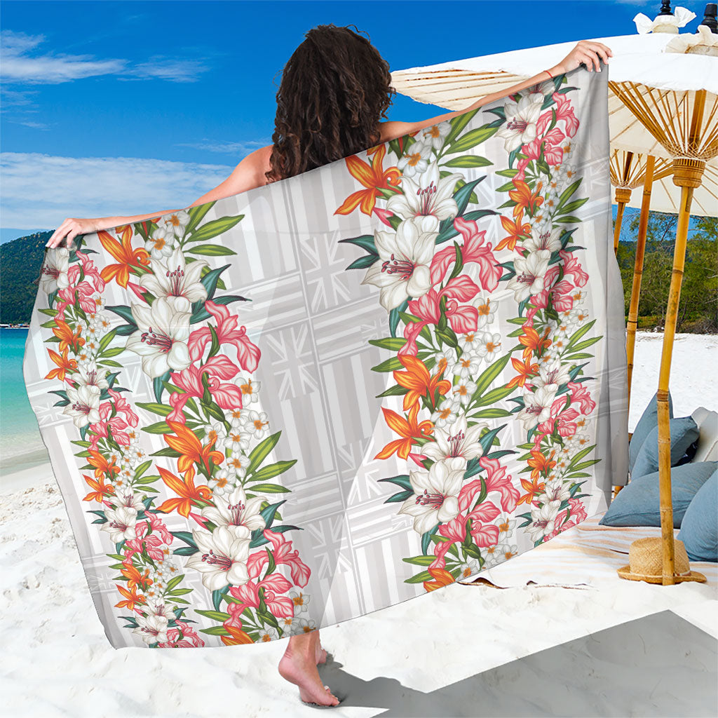 Hawaii Tropical Twist Lei Sarong Hawaiian Flag Motif