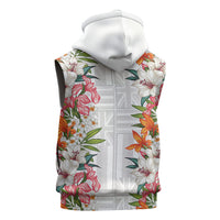 Hawaii Tropical Twist Lei Sleeveless Hoodie Hawaiian Flag Motif