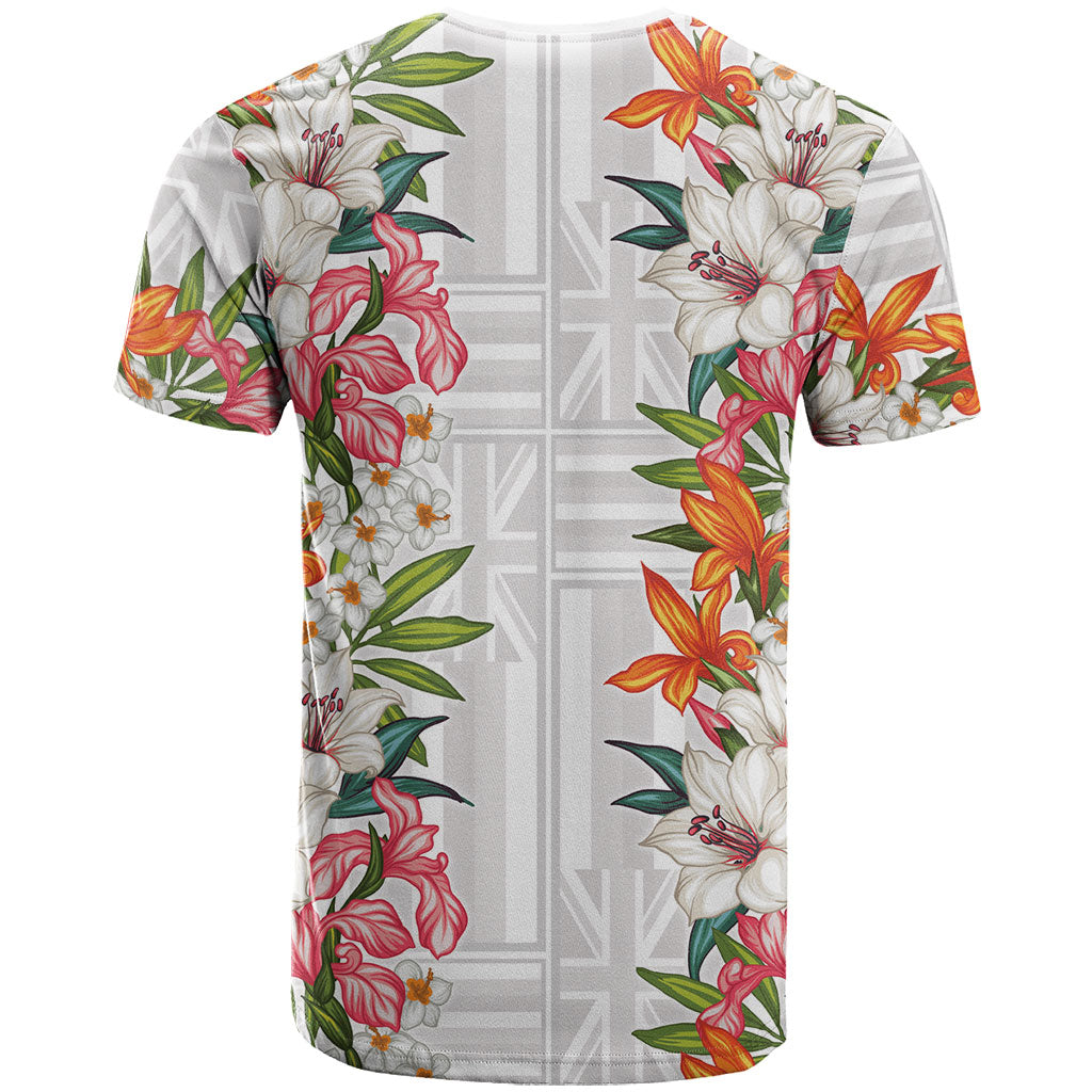 Hawaii Tropical Twist Lei T Shirt Hawaiian Flag Motif