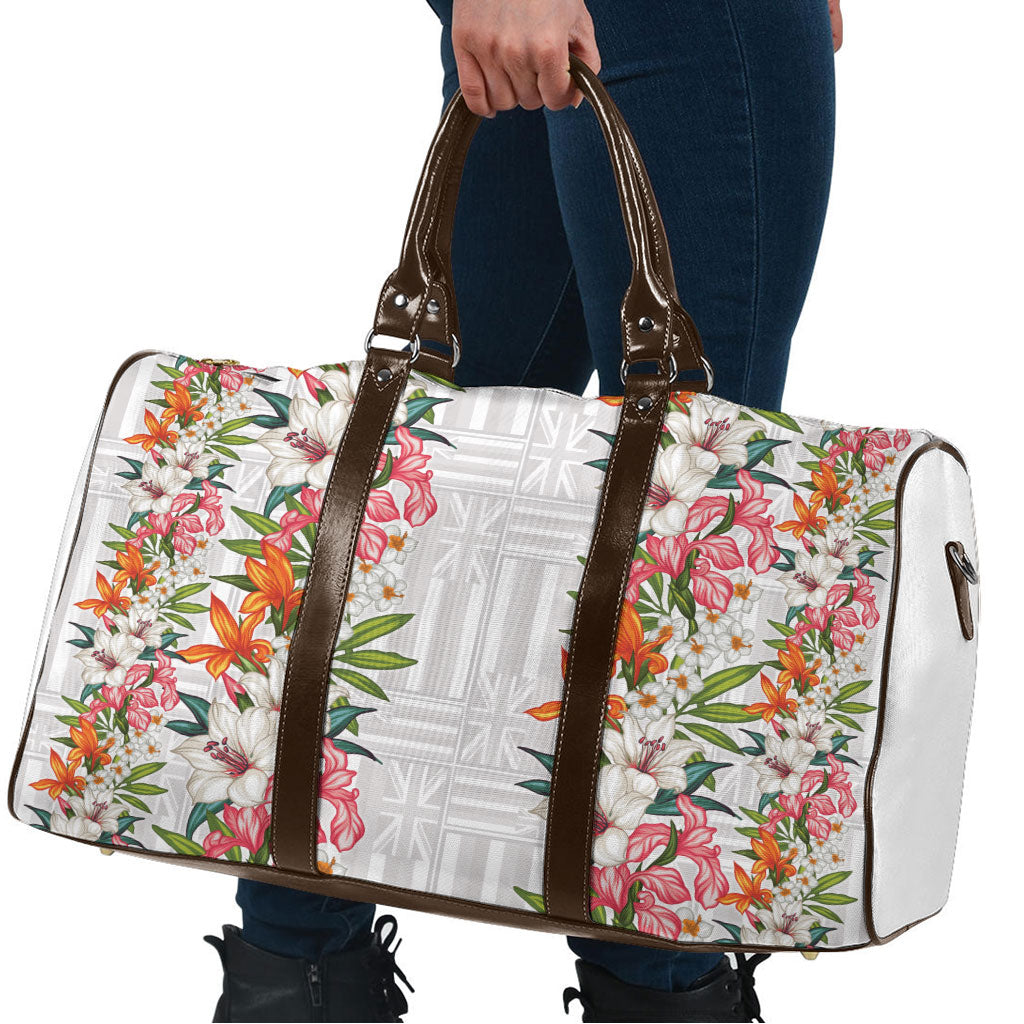 Hawaii Tropical Twist Lei Travel Bag Hawaiian Flag Motif