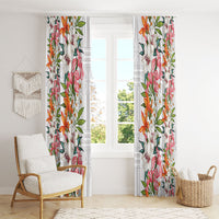 Hawaii Tropical Twist Lei Window Curtain Hawaiian Flag Motif