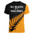 Australia Wallabies and Aotearoa Rugby Women V Neck T Shirt Kangaroo Black Fern Maori Gold Vibe LT9 - Polynesian Pride