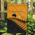 Australia New Zealand Rugby Garden Flag Gold Aboriginal Wallabies and Maori Black Fern - Polynesian Pride