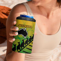 Australia New Zealand Rugby 4 in 1 Can Cooler Tumbler Aboriginal Wallabies and Maori Black Fern Gradient Vibe LT9 - Polynesian Pride