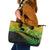 Australia New Zealand Rugby Leather Tote Bag Gradient Aboriginal Wallabies and Maori Black Fern - Polynesian Pride