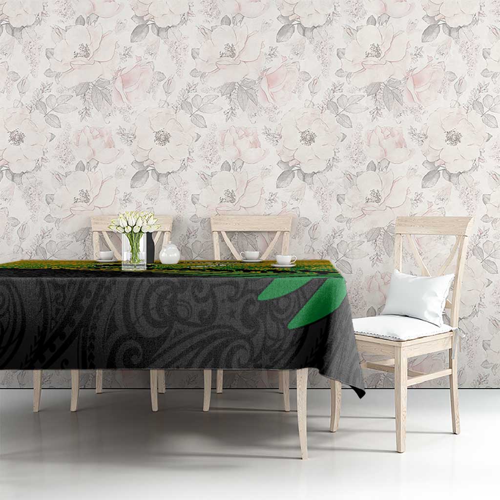 Australia New Zealand Rugby Tablecloth Gradient Aboriginal Wallabies and Maori Black Fern - Polynesian Pride