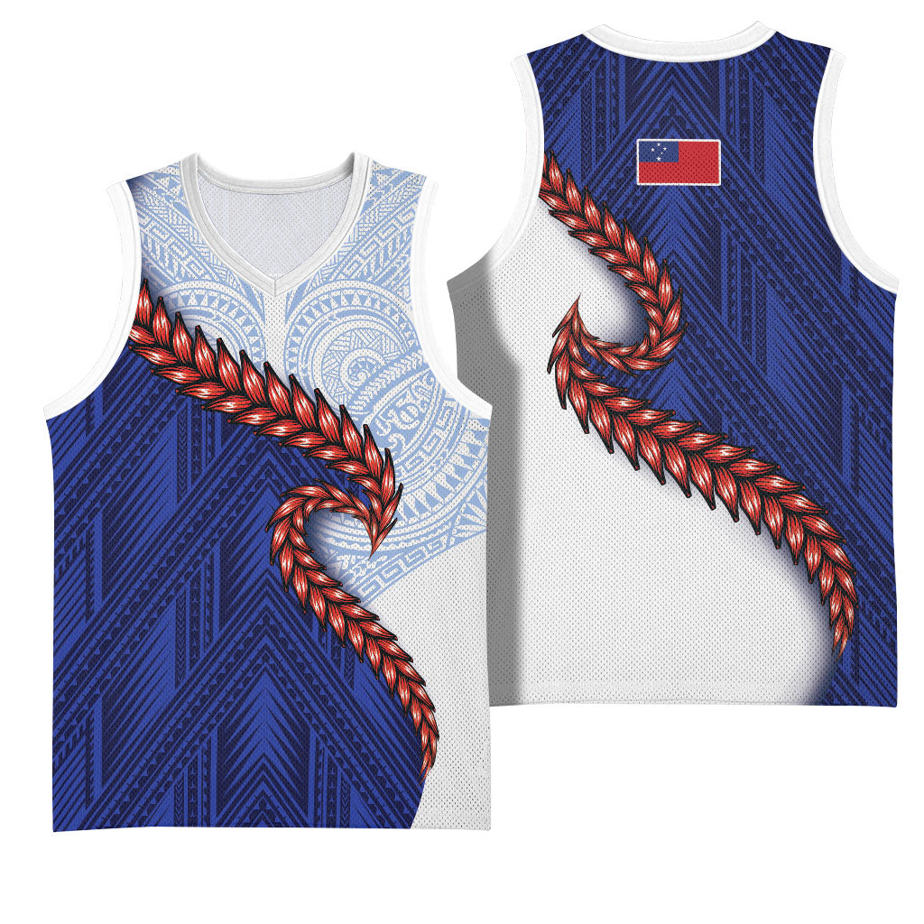Ula Fala Red Samoa Chief Basketball Jersey Samoan Art Black Tribal