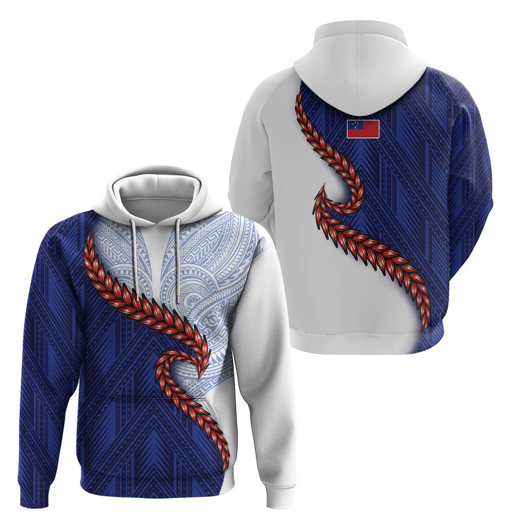 Ula Fala Red Samoa Chief Hoodie Samoan Art Black Tribal