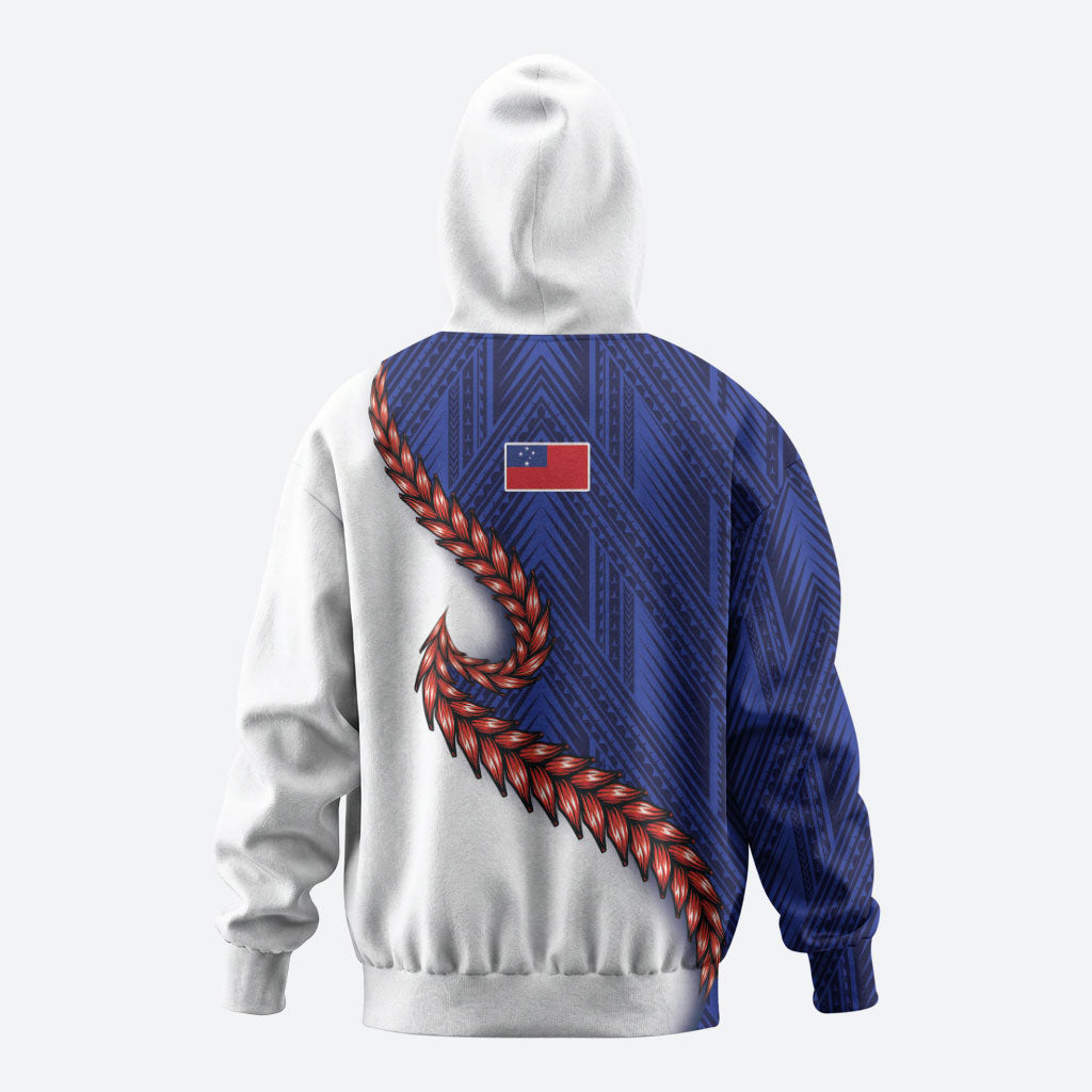 Ula Fala Red Samoa Chief Hoodie Samoan Art Black Tribal