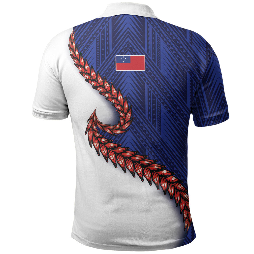 Ula Fala Red Samoa Chief Polo Shirt Samoan Art Black Tribal